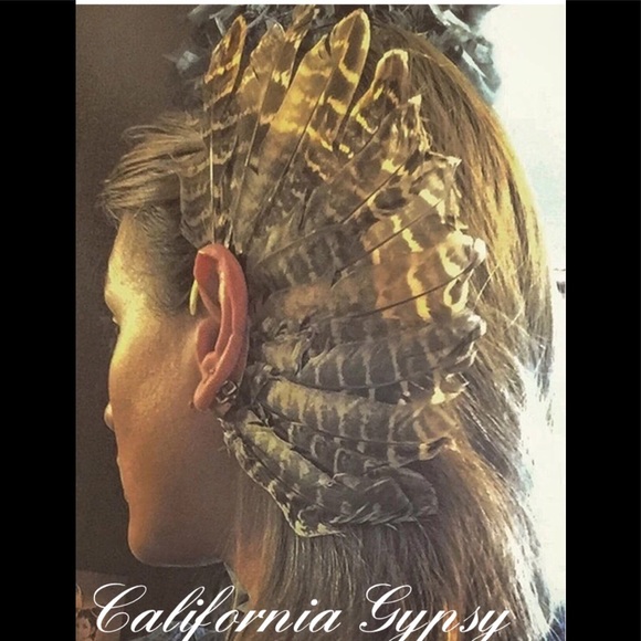 Hippie festival  gypsy feather ear piece - Picture 2 of 8